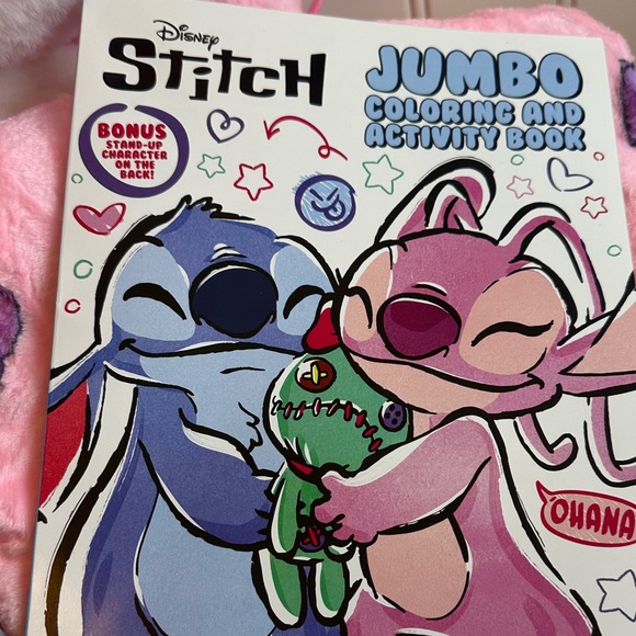 Disney Stitch Pink Plush Toy with Coloring Set - Picture 3 of 6